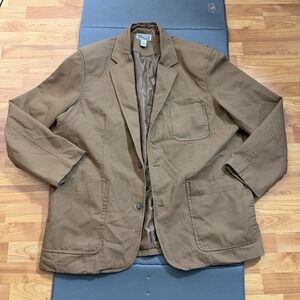 Duluth Trading Co Fire Hose Presentation Jacket Coat Blazer Size 2XLT Brown EUC!